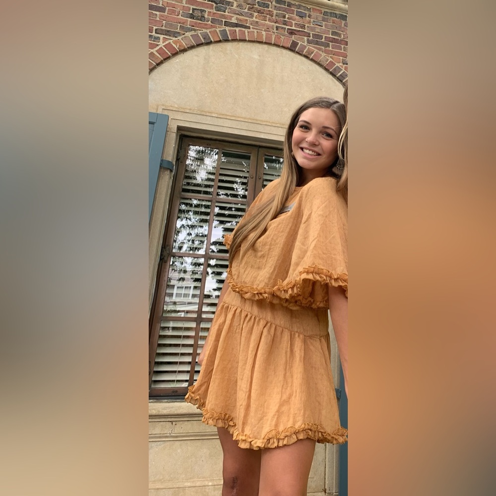Princess polly brand mustard yellow mini dress - size 6!